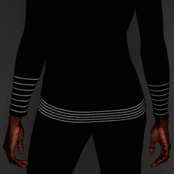 Athleta Slim Ribbed Sweater w Reflective Detail EUC - Picture 4 of 12